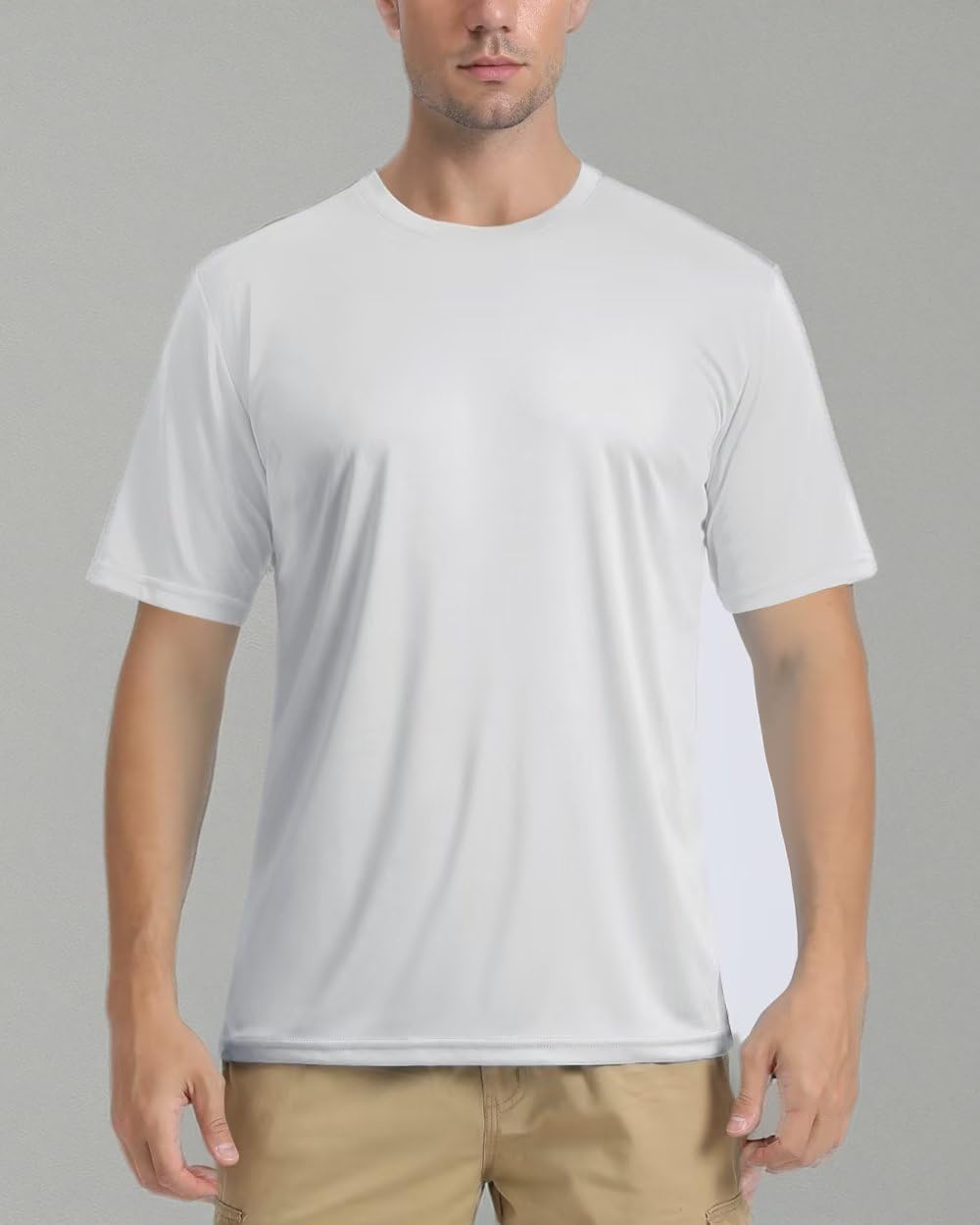 Men's Swim Shirt Short Sleeve UPF 50 Sun Protection SPF UV Moisture Wicking Lightweight Quick Dry Rash Guard