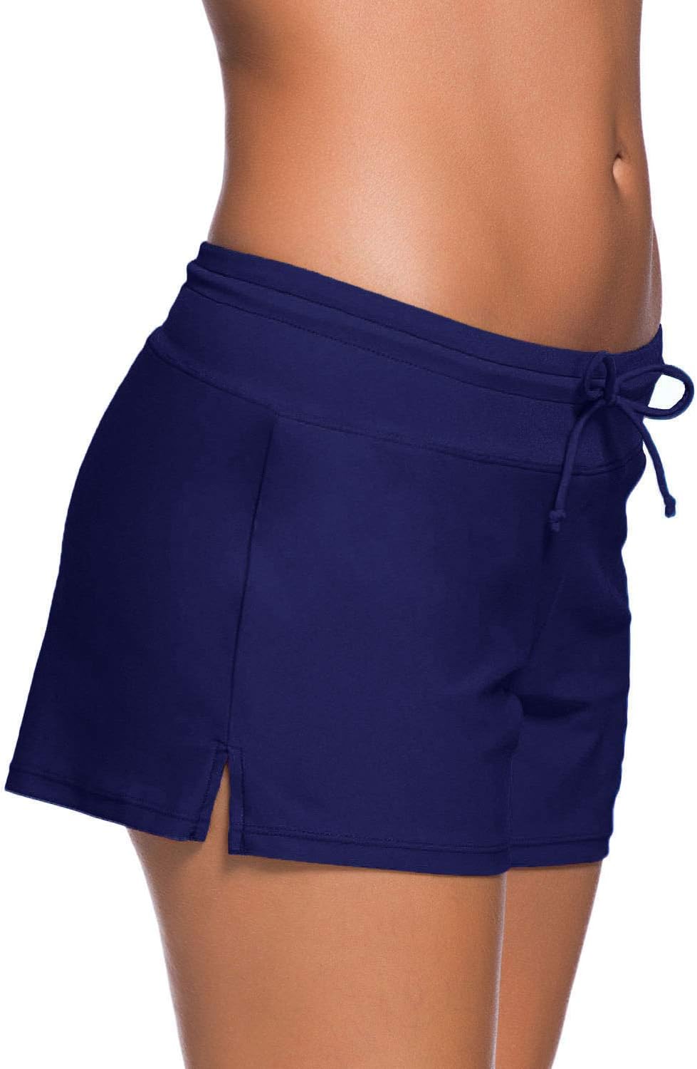 Women' Swim Boardshorts Tankini Boyshorts Beach Bottom Swimsuit Built in Briefs