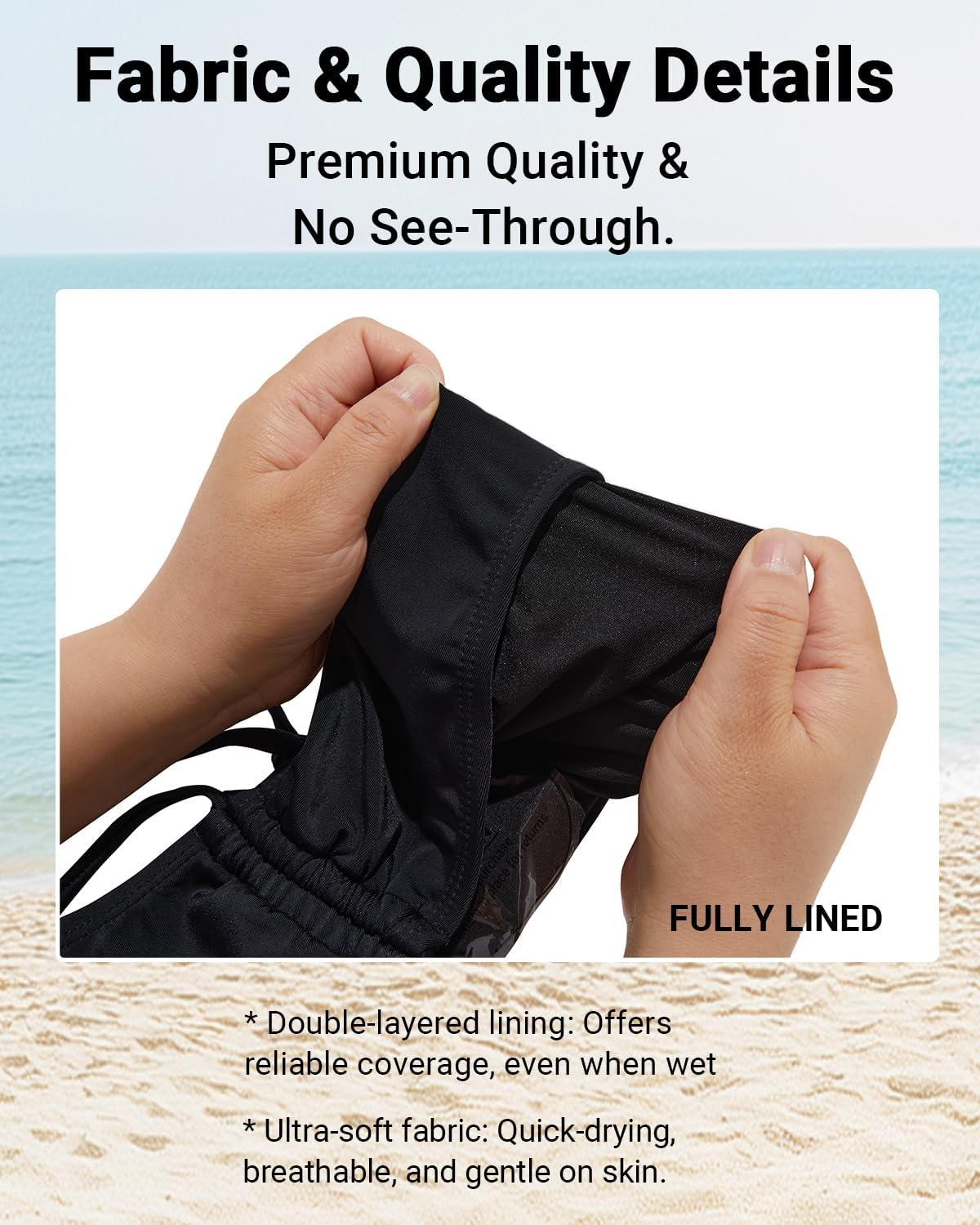 Women Two Piece Swimsuit - Push Up Bikini Set Criss Cross Bathing Suit Drawstring Mid Waist Bottom Swimwear
