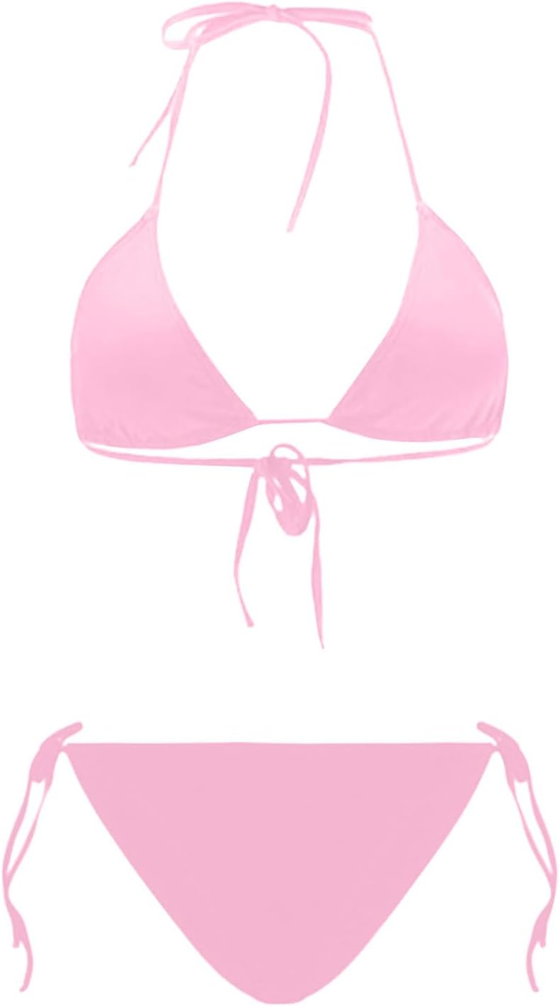 Triangle Bikini Swimwear Women Halter -Up Tie String Cheeky Bikini Set Two Piece Swimsuit Sexy Bikini Swimsuit Triangle Bikini Swimwear Women Halter -Up Tie String Cheeky Bikini Set Two Piece Swimsuit Sexy Bikini Swimsuit