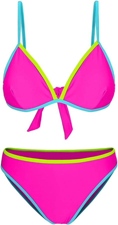 Block Womens Sexy 2Pc Bikini Sets Cheeky High Cut Bathing Suit | Fashion Two Piece Swimwears, Stylish Co...