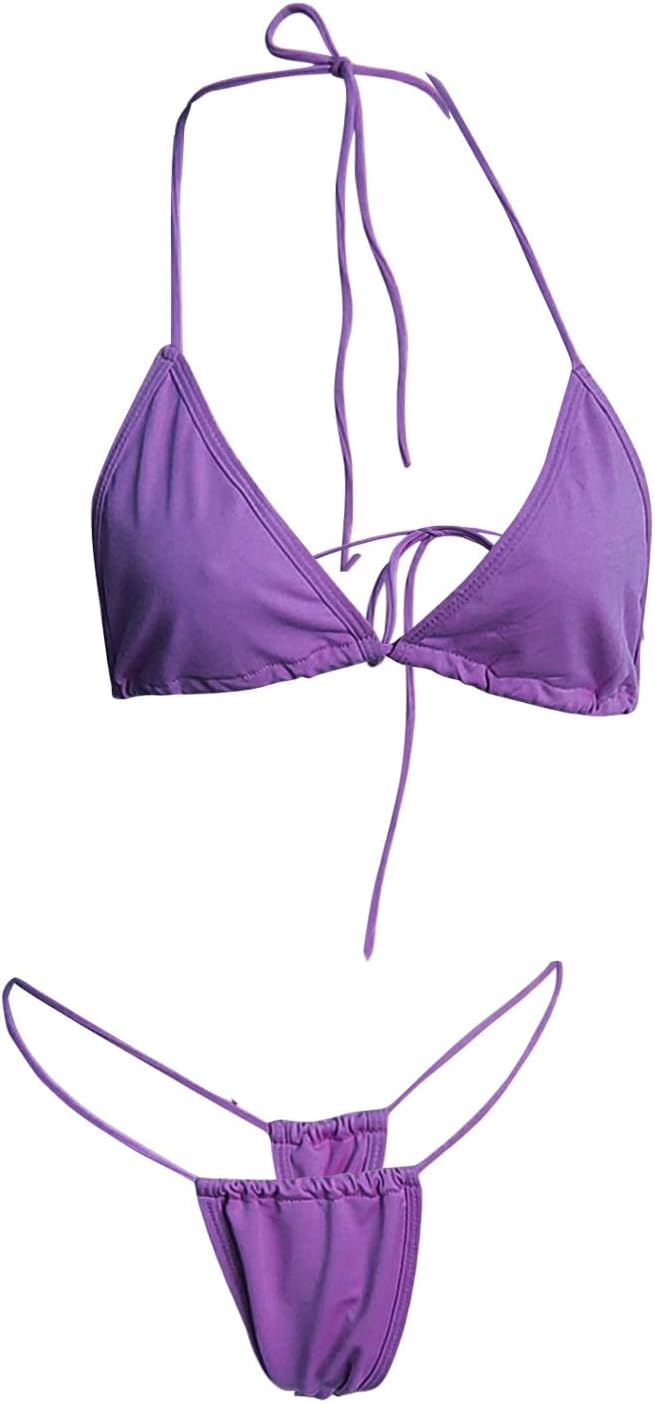 Women Two Piece Swimsuit Sexy Swimwear Halter String Triangle Bikini Sets Thong Cheeky Bathing Suits Women Two Piece Swimsuit Sexy Swimwear Halter String Triangle Bikini Sets Thong Cheeky Bathing Suits