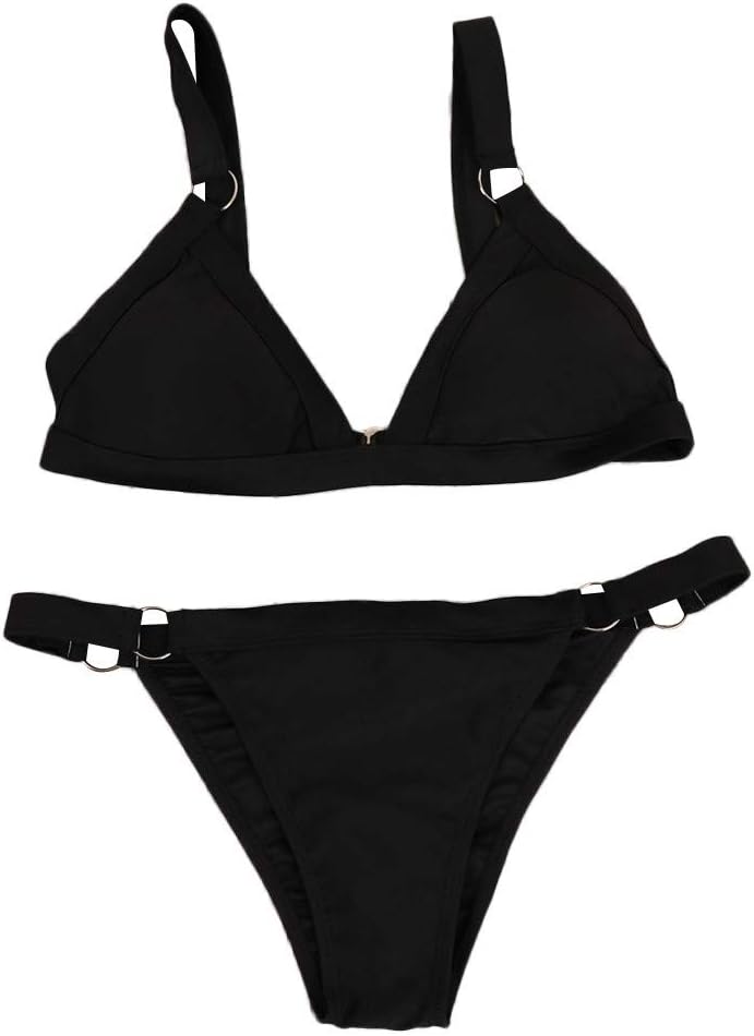 Sexy Bikini Sets for Women Push Up Padded Triangle Double Straps 2 Piece Swimsuits Cheeky Low Rise Brazilian Bathing Suits
