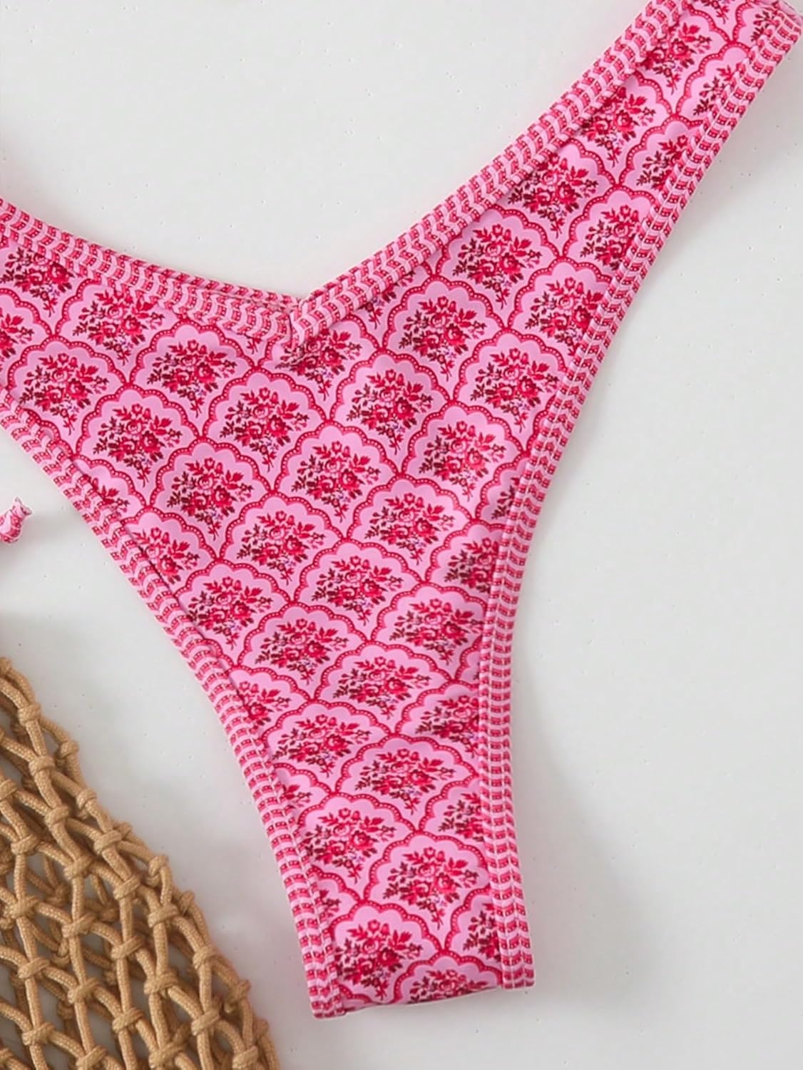 Women's Triangle Thong Bikini Sets Y2k Cute Bikinis String Swimsuits Bathing Suit