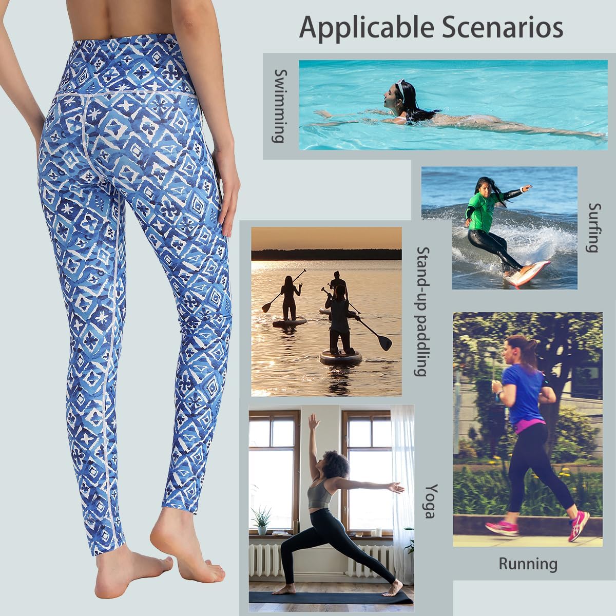 UPF 50 High Waist Women' Long Swim Pants Swim Leggings Swimming Tights Sun Protective UPF 50 High Waist Women' Long Swim Pants Swim Leggings Swimming Tights Sun Protective