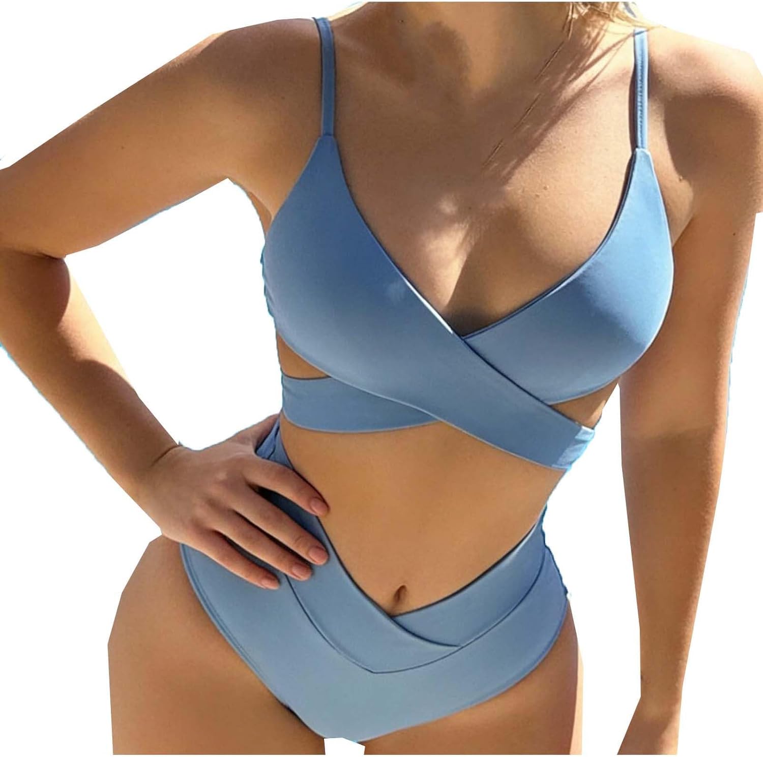 Bikini Sets for Women Sexy Push up Crisscross High Waisted Swimsuit Sexy Vintage 2 Piece Bathing Suits Beach Swimwear