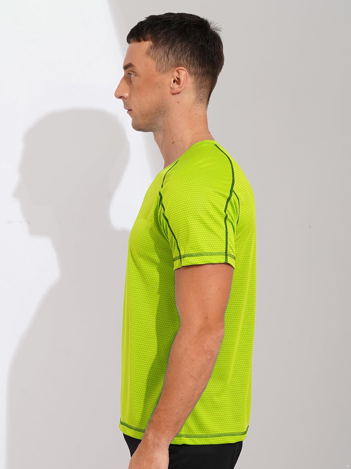 Men's Athletic Short Sleeves T-Shirt Quick Dry Performance Tee Shirt Gym Yoga Workout Tops UPF 50 Rash Guard Shirt