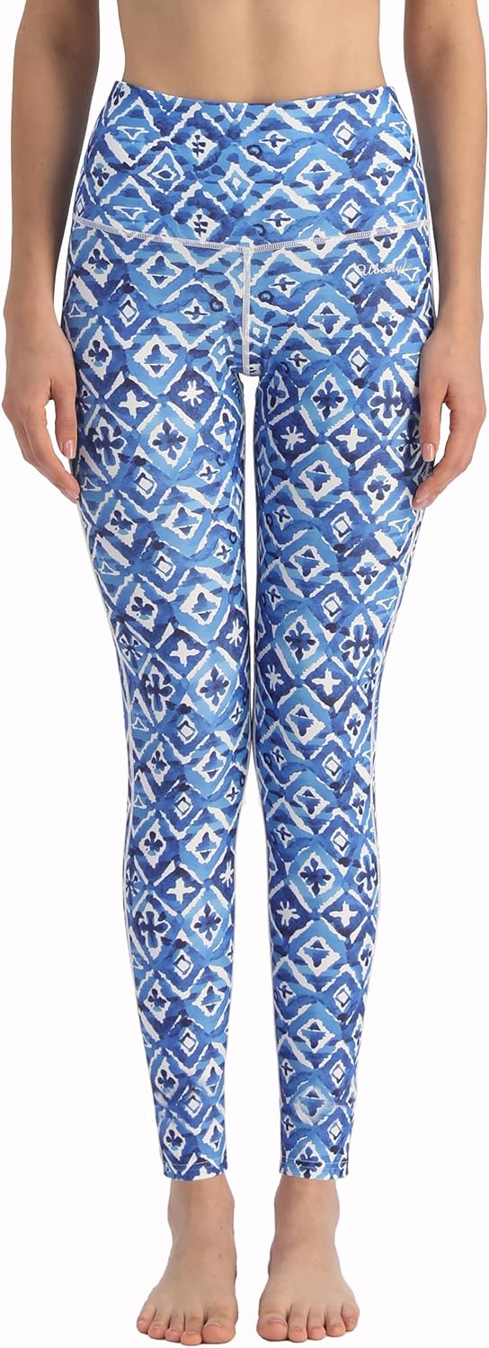 UPF 50 High Waist Women' Long Swim Pants Swim Leggings Swimming Tights Sun Protective