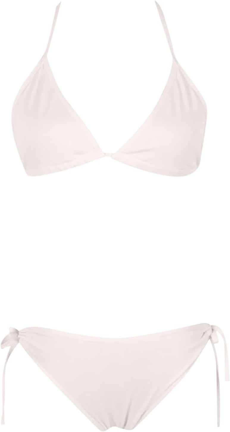 Women's Bandeau Bikini Set with Hardware High Cut Two Piece Bathing Suit for Pool Party Vacation Swimwear