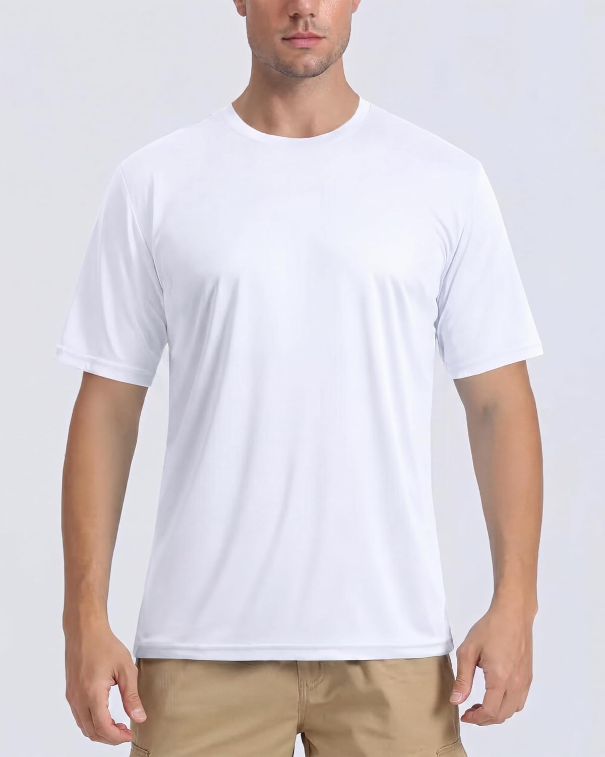Men' Swim Shirt Short Sleeve UPF 50 Sun Protection SPF UV Moisture Wicking Lightweight Quick Dry Rash Guard