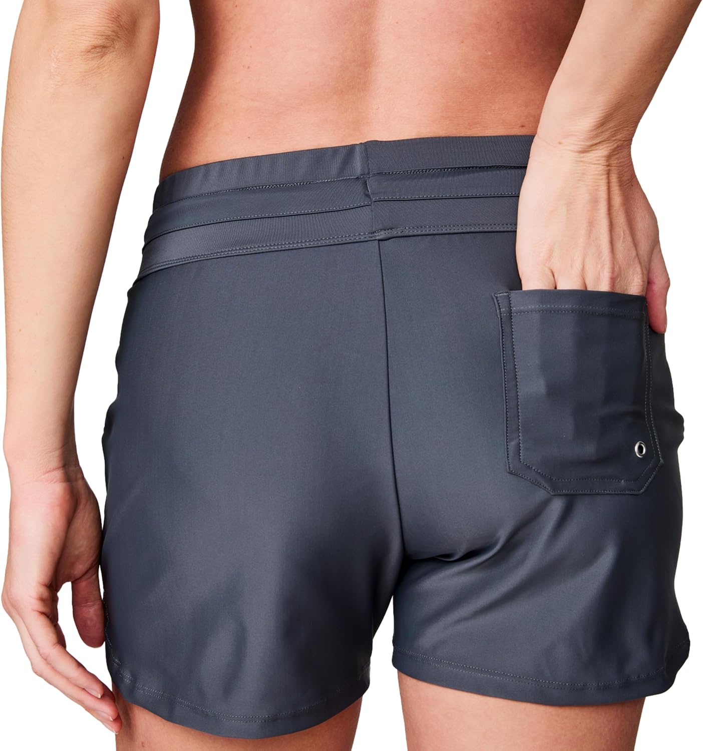 Women's 3 5 Swim Board Shorts Swimsuit UPF 50 Bermuda Drawstring with Back Pocket Quick Dry Beach Pool Bottom