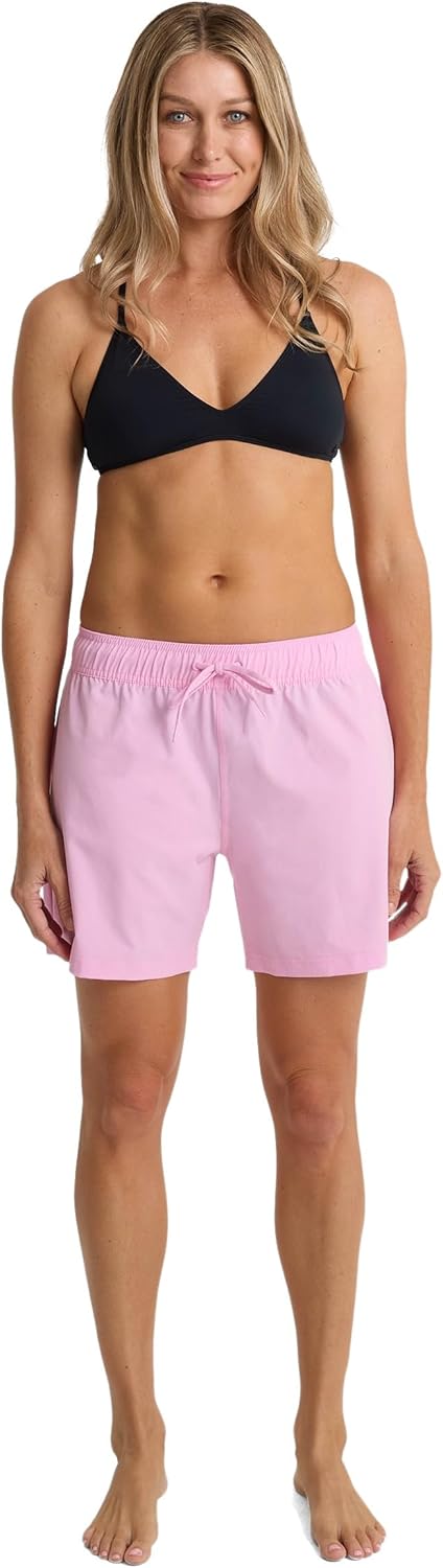Women' Board Shorts seam-Elastic & Drawcord Waist Quick Dry Swim Bottoms Bikini Cover Up Women' Board Shorts seam-Elastic & Drawcord Waist Quick Dry Swim Bottoms Bikini Cover Up