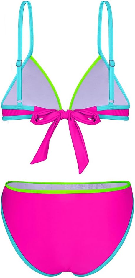 Block Womens Sexy 2Pc Bikini Sets Cheeky High Cut Bathing Suit | Fashion Two Piece Swimwears, Stylish Co...