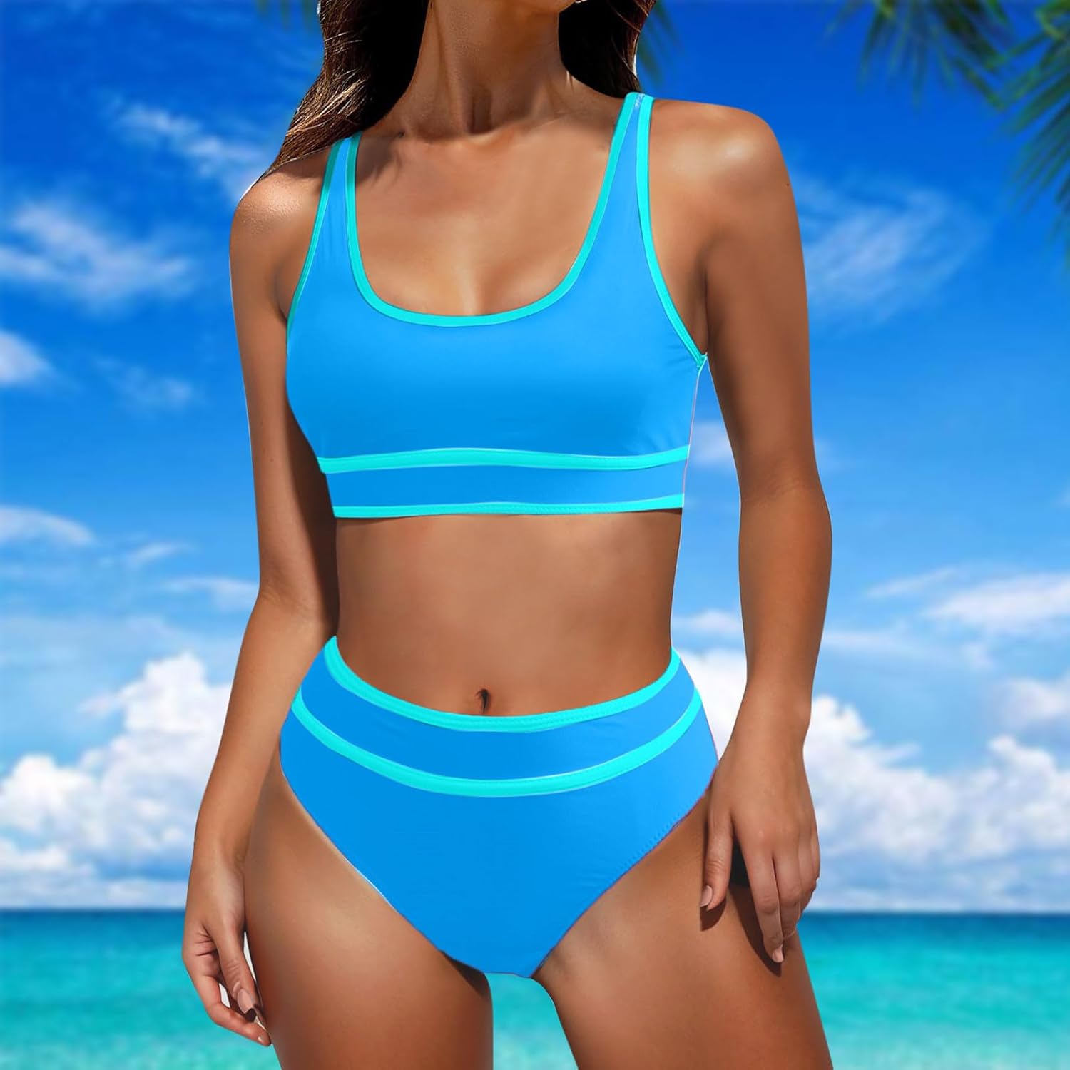 Womens Swimsuits High Waisted Bikini Set Tank Top Tankini Tops with Swim Bottoms Beach Resort Wear Womens Swimsuits High Waisted Bikini Set Tank Top Tankini Tops with Swim Bottoms Beach Resort Wear