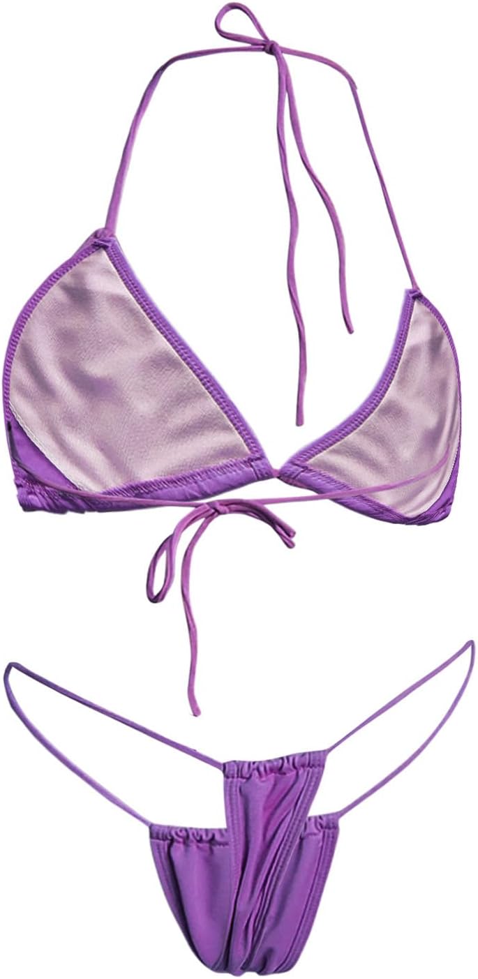 Women Two Piece Swimsuit Sexy Swimwear Halter String Triangle Bikini Sets Thong Cheeky Bathing Suits Women Two Piece Swimsuit Sexy Swimwear Halter String Triangle Bikini Sets Thong Cheeky Bathing Suits